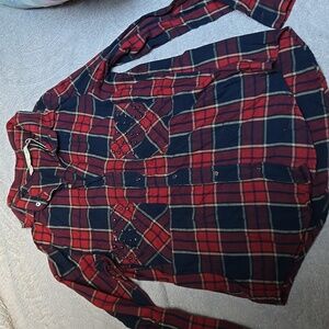 ZARA WOMAN Studded Plaid Shirt